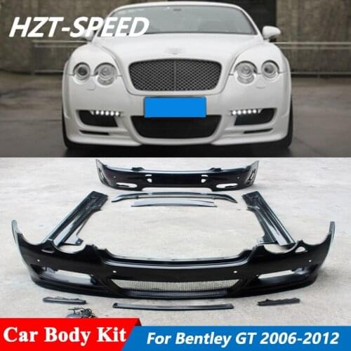 HM Style Unpainted ABS Material Car Body Kit Front Rear Bumper Side Skirts For For Bentley Continental GT 2006-2012