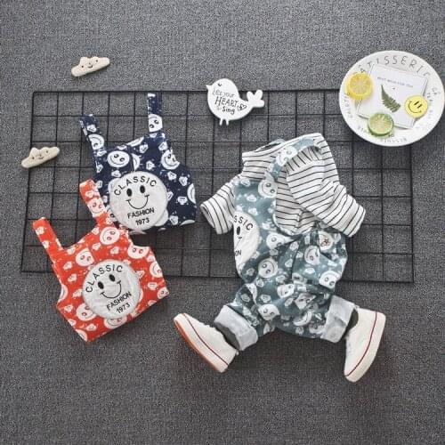 Children Smile Baby Boy Clothes Set Kids Clothing Suit Fashion T-shirt+ Pants 2Pcs/set Suits Baby Boys Girls Clothing Set