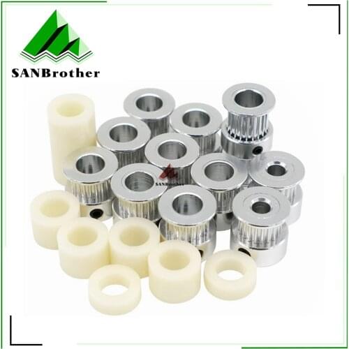 GT2 Timing Pulley Kit For Ultimaker2 UM2 Extended+ 3D Printer 20 Tooth Synchronous Wheel Pulley and Spacer For Um2