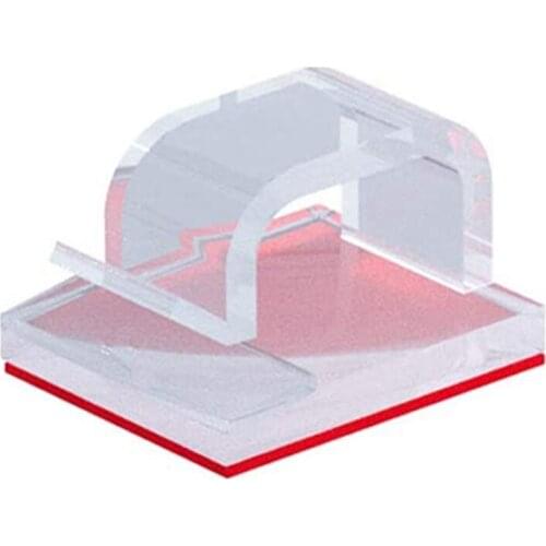 Data Line Cable Sorting and Fixing Device 50 Cable Clamps Bonding Cable Storage Wire Rack Cable Management (Transparent)