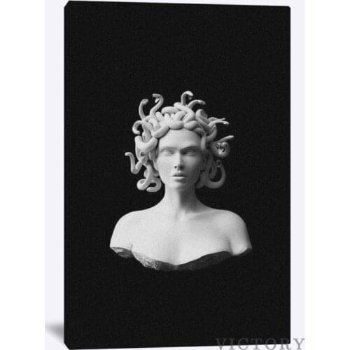 Medusa Gorgon Plaster Statue Nordic Portrait Print for Living Room Bedroom Decor Wall Art Canvas Painting Home Decor