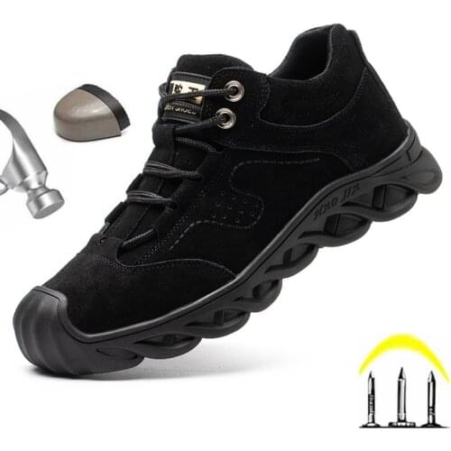 Male Indestructible Safety Shoes Man Anti-smashing Anti-puncture Work Safety Boots Men Work Sneakers Anti-scald Welding Shoes