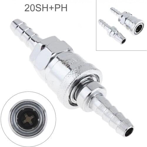 2pcs/lot Pneumatic fitting Quick connector High Pressure Coupling Coupler Plug Socket Connector Dual-interface 20SH+PH