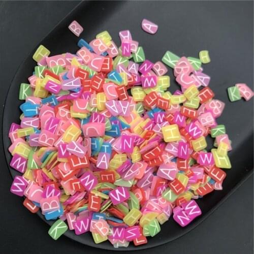 50g 26 Letters Polymer Clay Sprinkle For Kids Diy,Soft Clay For Craft Clay/Nail Art /Scrapbook Decoration DIY ,Filler
