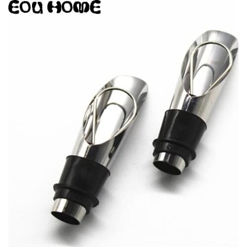 3PC Stainless Steel Bar Tools Wine Stopper Pouring Device Dual Wine Bottle Stopper Guide Liquor Pourers Free Flow Bottle Stopper