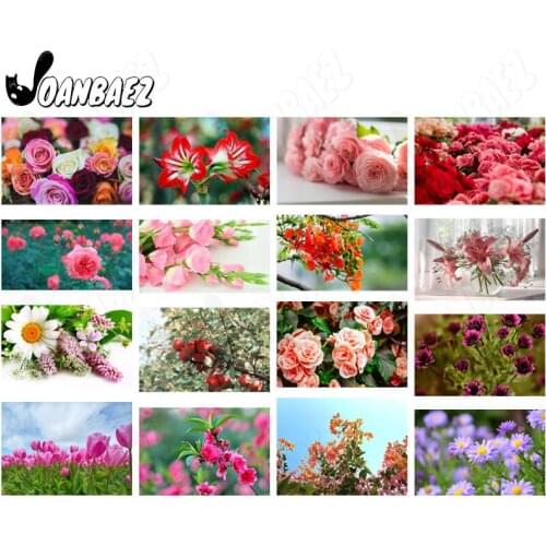 Purple Small Daisy Flower Diamond Painting 5D Diy Wall Art Beautiful Peach Blossom Diamond Inlaid Home Room Decoration Gift