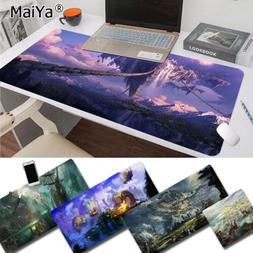 MaiYaCa Top Quality Fantasy landscape For LOL CSGO Gamer Player desk laptop Rubber Mouse Mat Free Shipping Large Mouse Pad