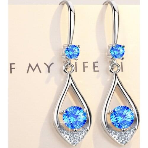 Romantic Plant Leaf Drop Earrings Dazzling Crystal AAA Zirconia Dangle Earring Charming Piercing Earring Jewelry For Women Gifts