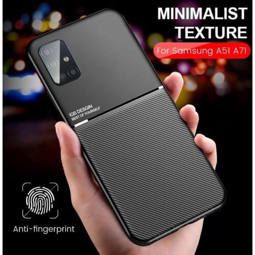 Luxury frosted car magnetic holder cases for samsung galaxy a51 a71 case a 51 71 2019 full soft silicone slim protection cover
