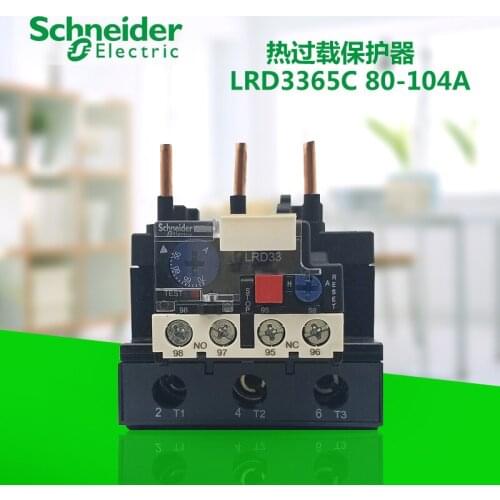 Motor Protection Thermal Overload Relay LRD3365C Setting Current: 80A-104A Tripping Energy Levels: 10A