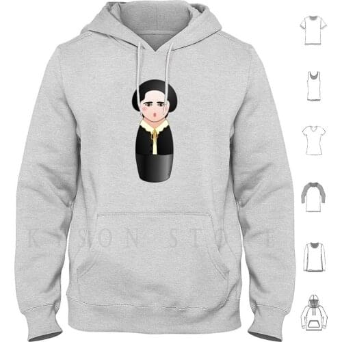 Kokeshi Clara Campoamor Hoodies Long Sleeve Kokeshi Cute Kawaii Woman History Spanish Spain Clara