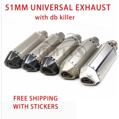 Universal exhaust Motorcycle Exhaust Muffler with db killer Escape moto System tmax500 tmax530