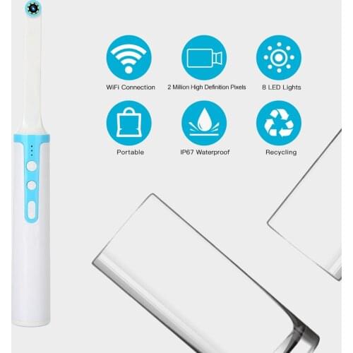 WiFi Dental 2.0MP High Definition Camera Endoscope With 8 Led lights Inspection for Dentist Oral Dental Tools Oral Endoscope
