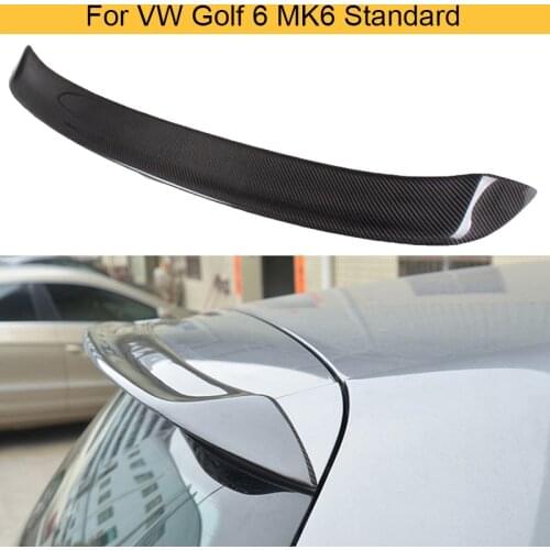 Carbon Fiber Car Rear Wing Trunk Lip Spoiler For Volkswagen VW Golf 6 Standard Non GTI R 2010 2011 2012 2013