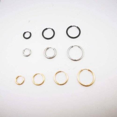 18k gold Stainless Steel Hoop Earrings wire Women Earrings