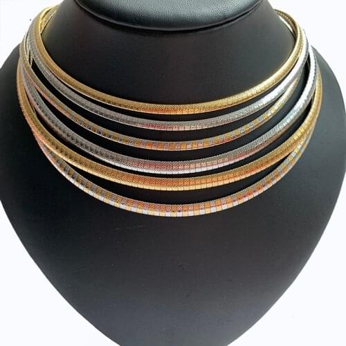 Women Choker 304 Stainless Steel Jewelry Collar Necklace 4-6MM New Style Charm Stars Chain For Girl Gifts