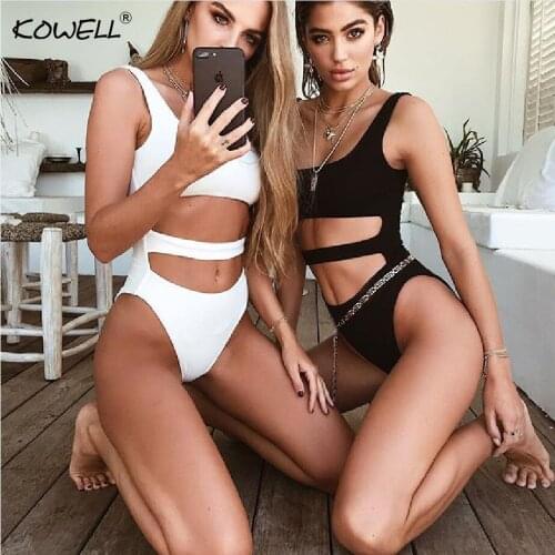 Kowell Hollow Out Sleeveless Summer Bodysuit Women Backless Skinny Sexy Women Rompers Jumpsuit Beach Casual Women Bodysuits