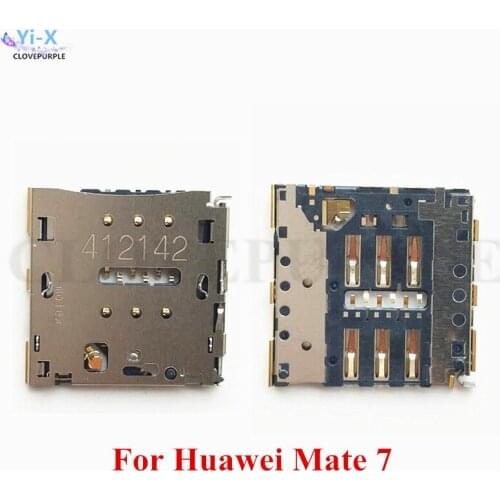 10PCS/Lot SIM Card Reader Connector Holder Tray Slot Socket for Huawei Mate 7 Mate7 Replacement Parts