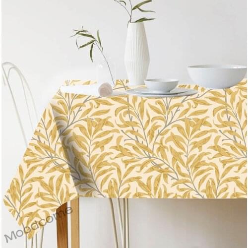 12 Color William Morris Plant Leaves Spring Art Pattern Hand Drawn Art Waterproof Linen Wall Tapestry Desk Table Cloth Cover