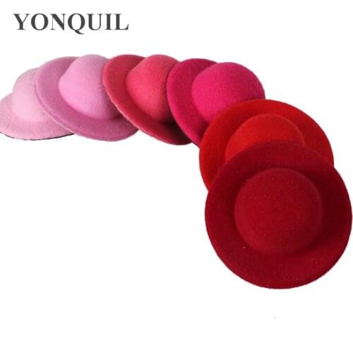 2.75"(7cm) 13 Colors Mini Top Fascinator Base Children Party Hats Girls Boy School Show DIY Hair Accesspries 24 Pcs/Lot MH007