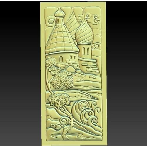 Castle 3D STL Model for CNC Router 3D Printer Artcam Aspire Bas Relief