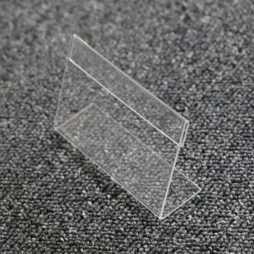 6pcs Acrylic T 1.5mm Clear Plastic Desk Sign Label Frame Price Tag Display Paper Card Holders Acrylic Label Holder Stand Frame
