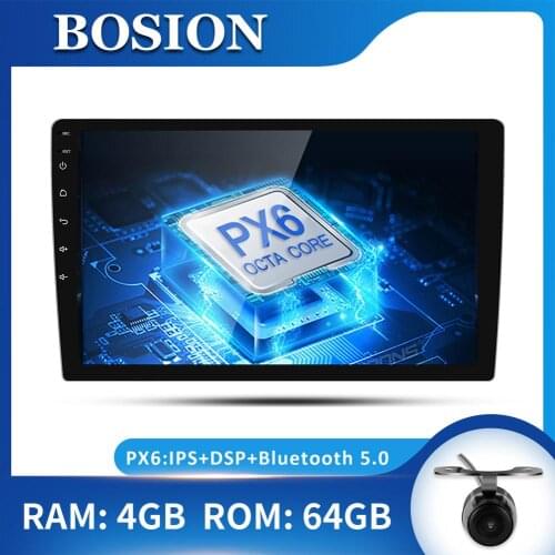 Bosion Android 10.0 Octa Core Car Radio Stereo GPS Navi Audio Video Player Unit PC Wifi BT IPS AMP 7851 OBD DAB+ SWC IPS DSP