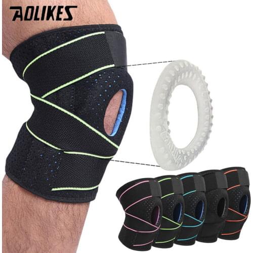 1PCS Knee Brace Knee pads Non-Slip Open-Patella Brace Knee pads Adjustable Strap Side Stabilizers Knee Support Joint Pain Relief