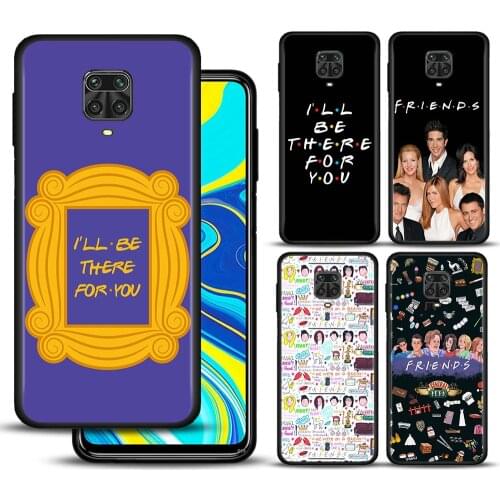 Shell For Xiaomi Redmi Note 10 9 9s 9T 8 8T 7 K40 Pro Max Plus Case Soft Cover Black Capa Fundas Para Central Perk Friends