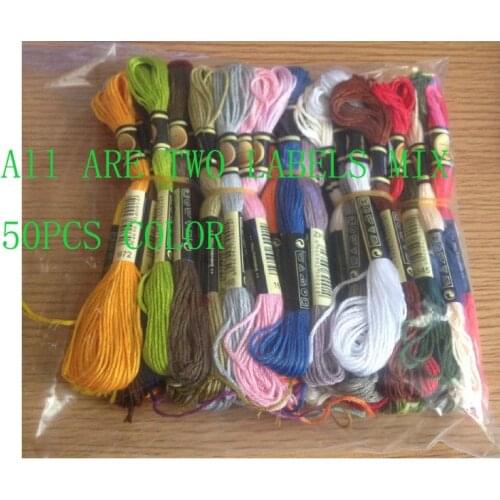 Two lables Hot selling cross stitch cxc threads Total 50 Pieces Embroidery Thread Cross Stitch Thread Floss Similar with DMC