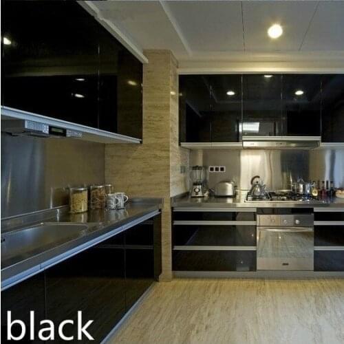 Gloss Shining Solid Color Self-adhesive Removable Sticker Coffee color Wallpaper Wall Sticker Mural Kitchen Decor 60*100cm 1PC
