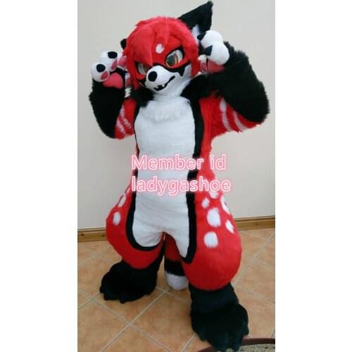 Best Quality on Red Cat Fox Fursuit Complete Suit Costume Cosplay Party Fancy Dress Birthday