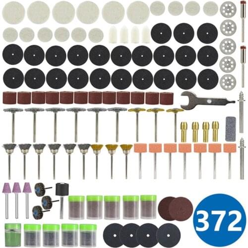 Abrasive Tools 372pcs Grinding Sanding Polishing Cutting Tool Kit Rotary Tool Accessories for Dremel Mini Drill Bit Set