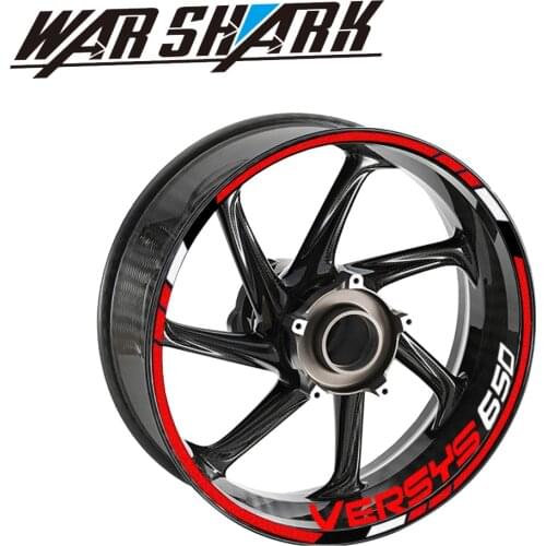 Sell well Motorcycle Reflective Wheel Rim Stripe Decal Sticker Front Rear Decal Full Set For Kawasaki Versys 650