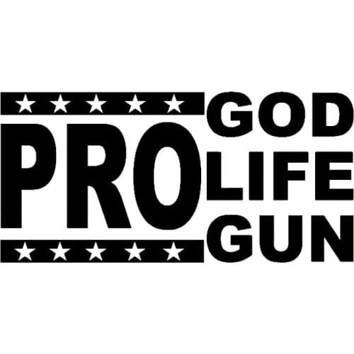 Car Stickers Interesting Pro God Life Gun Car Decoration Decal Ideas Are Suitable for Various Models Black/white, 18cm*9cm
