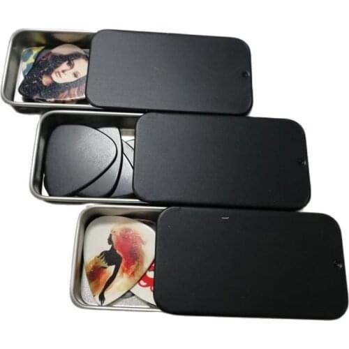 Plain Matt Black Metal Slid Tin Box 60/34/12 size 10gram Balm Colorful Slid Tinplate Box Customized Logo 10pcs/lot