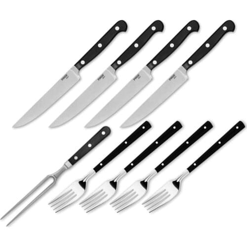 Pirge, Classic Barbecue Party Cutlery Set 9 pcs. - Professional Household Knives, Kitchen Knives and Chef Knives - 35174