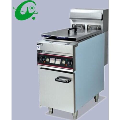 Factory direct Vertical Electric 2-Tank fryer 2-Basket With timer 28L Capacity French fries Duck Counter top Deep Fryer