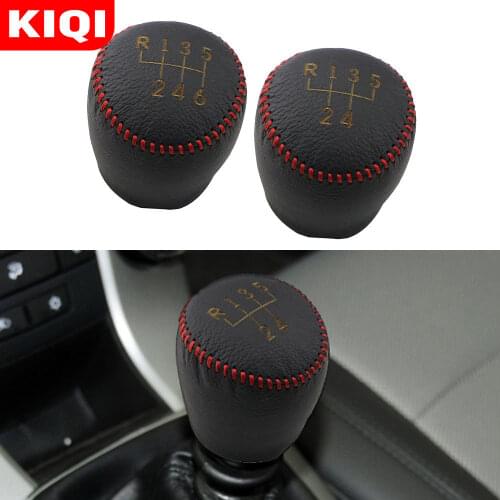 KIQI Leather 5 6 Speed MT Car Shift Knob Protection Collars Handbrake Cover for Chevrolet Cruze Sedan Hatchback 2009 - 2015