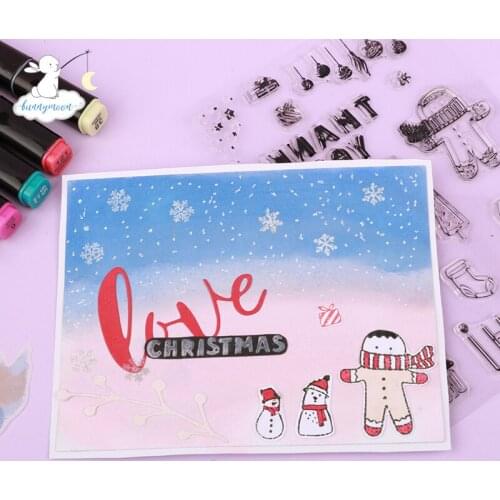 Bunnymoon Thank you Clear Silicone Stamp/Seal for DIY scrapbooking/photo album Decorative clear stamp sheets