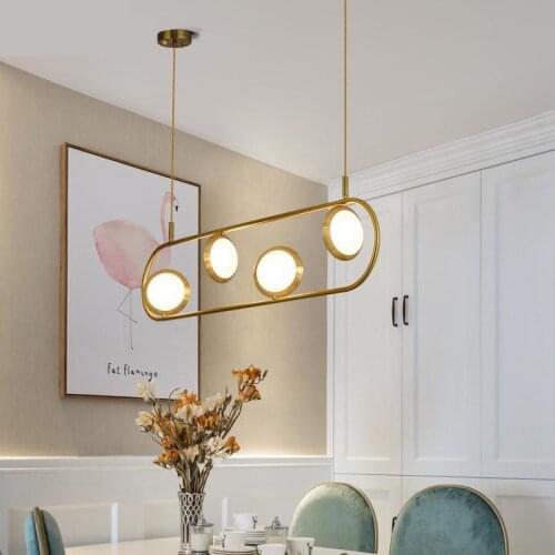 Nordic Gold Chandelier Ceiling led luminaria modern Chandelier Lighting Restaurant LED Light Dining Room Lamp hotel Fixtures