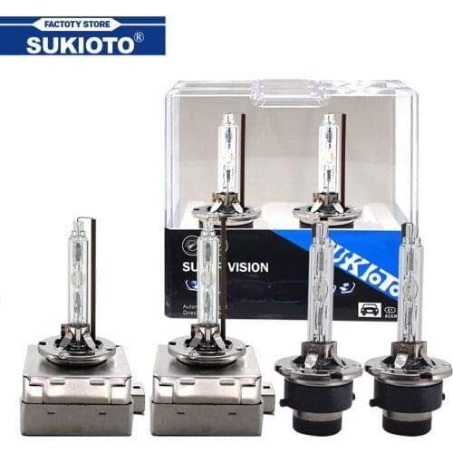 SUKIOTO 2PCS/Lot 35W D2S D4S 4300K 6000K 8000K HID D1S D3S Xenon Bulbs Auto Lamps D1 D2 D3 D4 Car Headlight Replacement Bulb