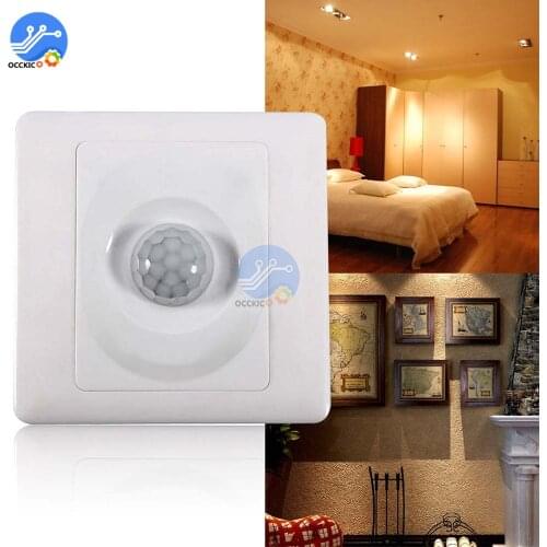 AC 180-250V LED PIR Motion Sensor light Switch PIR Infrared Motion Sensor Detection Auto On Off Light for Smart Home