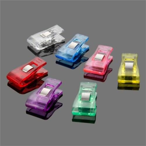 20 PCS Clear Storage Clips Sewing Craft Quilt Binding Plastic Clips Clamps Pack