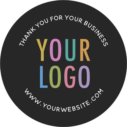 200pcs Custom LOGO Round Stickers, Square Personalized Wedding Sticker, Business Labels Tags Made,Kraft,Clear,PVC sticker