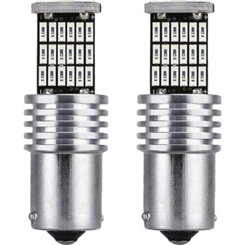 2 x 1156 Red 7506 P21W LED Bulbs BA15S Backup Reverse Tail Turn Signal Lights