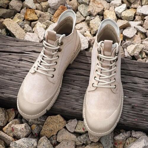 Boty Rubber Boots Men Mens Leather Tactical Work Western Combat Mens Dress Winter For Safety