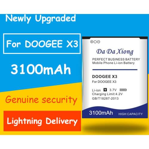 Fast And Safe Rechargeable Battery 3100mAh DOOGEE X3 Battery for DOOGEE X3 Replacement battery