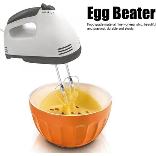 180W 7 Speeds Household Electric Egg BeaterFood Mixer with Rods for Eggs Beating Dough Kneading Kitchen Appliance US EU Plug