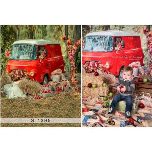 Boys photo background red apples harvest vinyl fotografia kid farmland photography backdrops for photo studio props funds S-1395